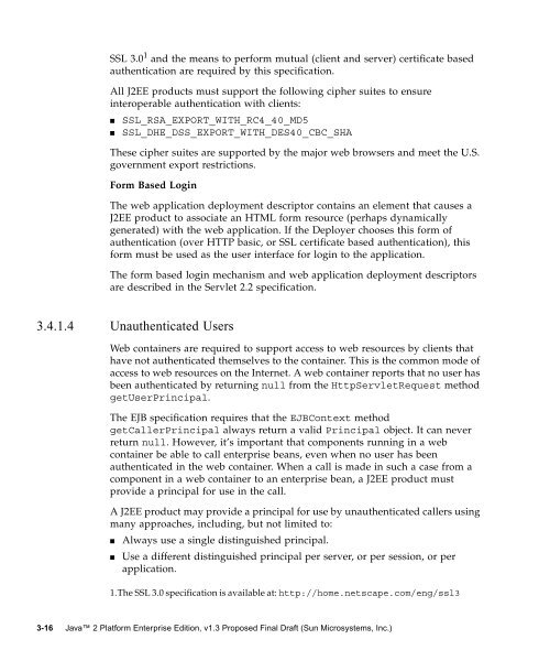 JSR-000058 Java TM 2 Platform, Enterprise Edition 1.3 Specification