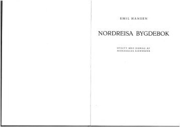 Nordreisa bygdebok (ca. 1955) - Norsk på nett