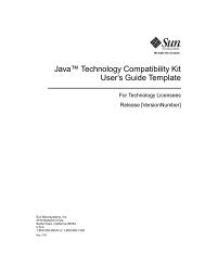 Java™ Technology Compatibility Kit User's Guide Template