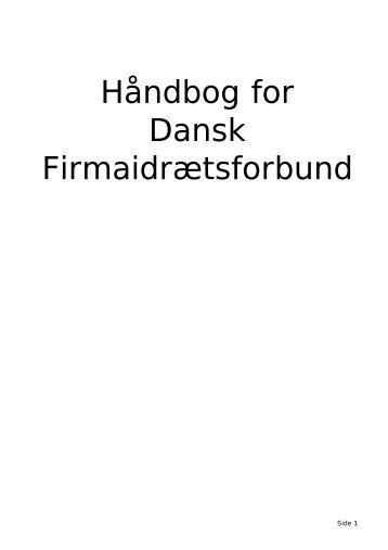 Afsnit 2 - Dansk Firmaidrætsforbund