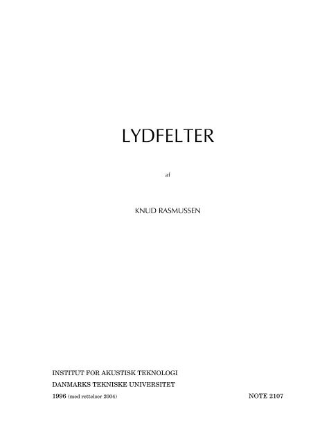 LYDFELTER - Danmarks Tekniske Universitet