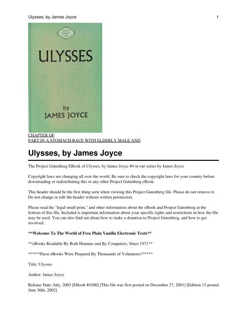 Ulysses, by James Joyce