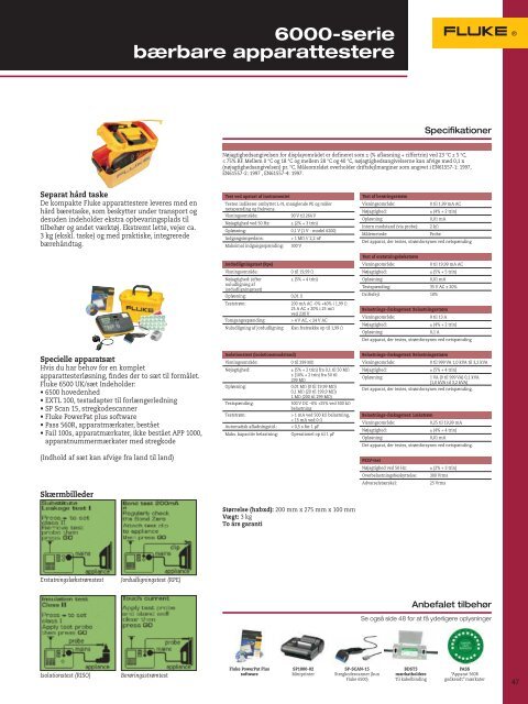 Fluke Testværktøjskatalog - PPH Consult