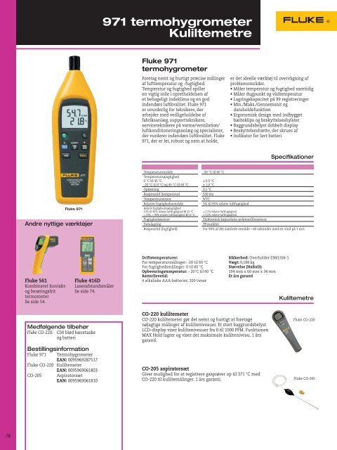 Fluke Testværktøjskatalog - PPH Consult