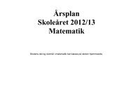 Årsplan Skoleåret 2012/13 Matematik - Viby Friskole