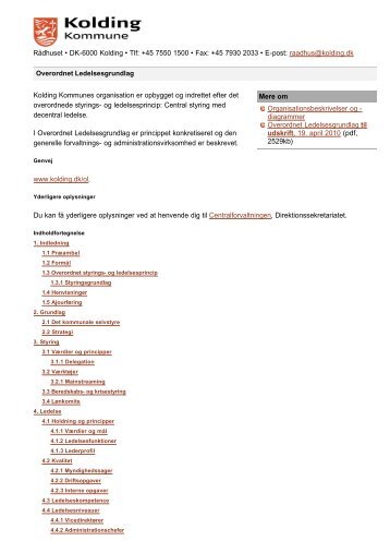 Central styring med d - Kolding Kommune