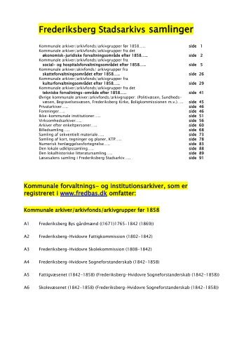 Frederiksberg Stadsarkivs samlinger, 93 sider