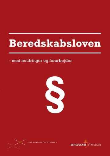 Beredskabsloven - Beredskabsstyrelsen