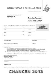Anmeldebogen - Jugendfeuerwehr Rheinland-Pfalz