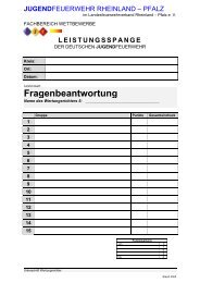 Laufzettel / Bewertungsbogen - Jugendfeuerwehr Rheinland-Pfalz