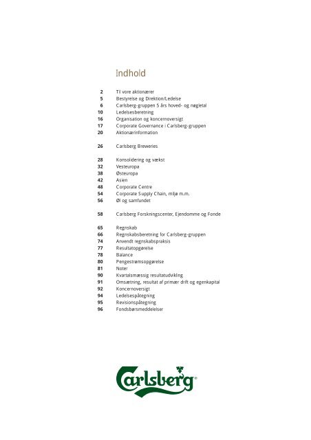 Årsrapport 2001 - Carlsberg Group