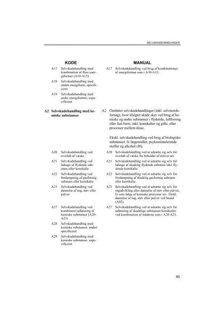 NOMESKO Klassifikation - Statens Institut for Folkesundhed