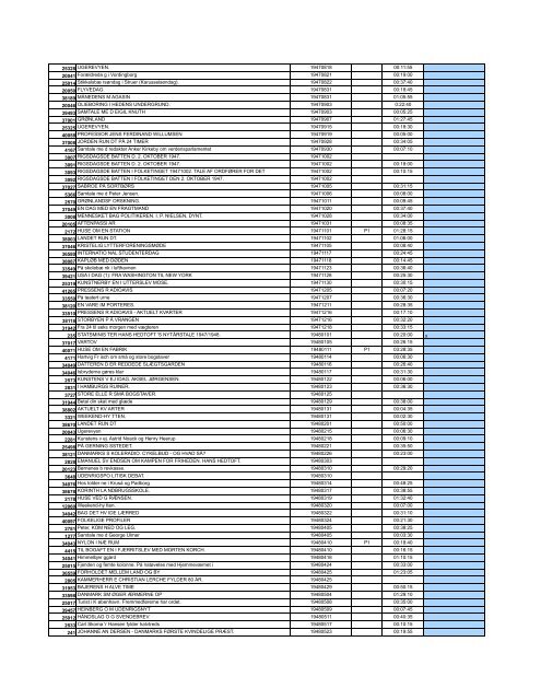 Kronologisk katalog