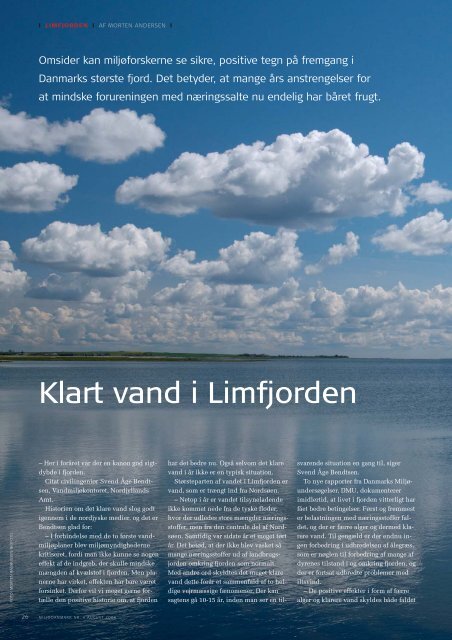 Klart vand i Limfjorden