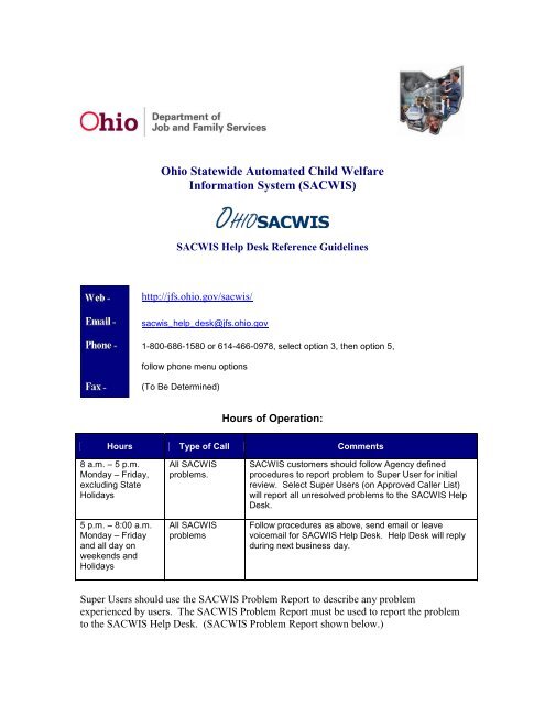 SACWIS - Ohio Department of Job and Family Services