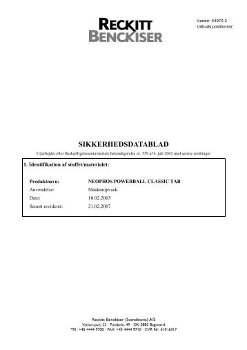 SIKKERHEDSDATABLAD