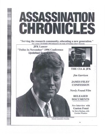 ASSASSINATION CHRONICLES - The Harold Weisberg Archive