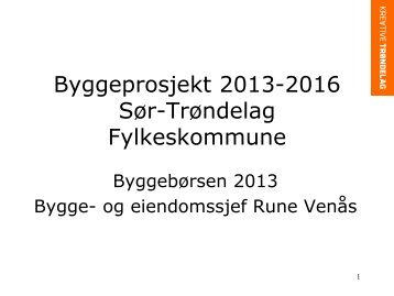 Rune Venås, Sør Trøndelag Fylkeskommune