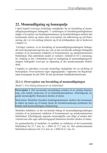 Et nyt udligningssystem - Økonomi- og Indenrigsministeriet