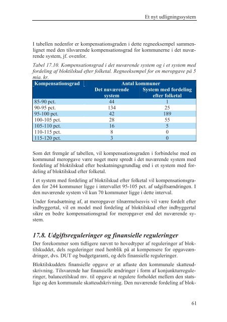 Et nyt udligningssystem - Økonomi- og Indenrigsministeriet