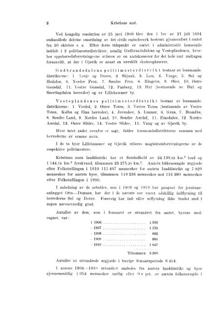 Beretninger om Amternes Økonomiske Tilstand 1906 - 1910, I ... - SSB