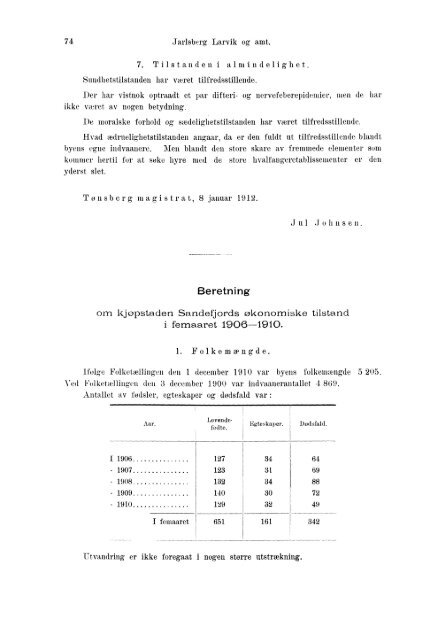 Beretninger om Amternes Økonomiske Tilstand 1906 - 1910, I ... - SSB