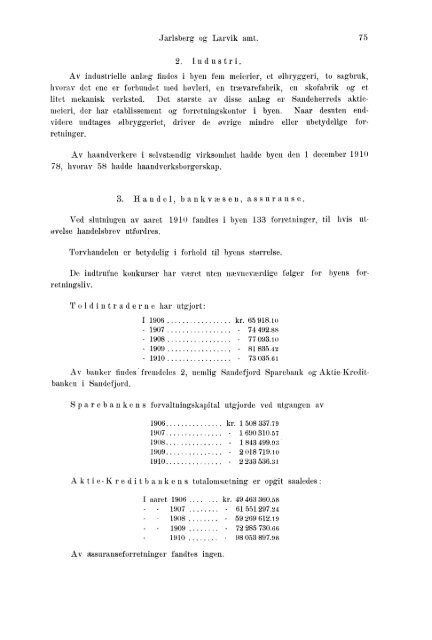 Beretninger om Amternes Økonomiske Tilstand 1906 - 1910, I ... - SSB