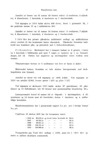 Beretninger om Amternes Økonomiske Tilstand 1906 - 1910, I ... - SSB