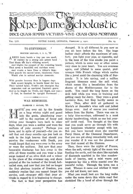 Notre Dame Scholastic, Vol. 54, No. 15 -- (p. 249) 5 February 1921