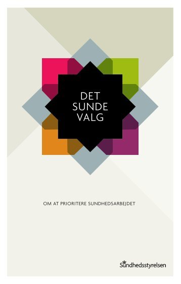 Temahæfte "Det sunde valg. Om at prioritere sundhedsarbejdet"