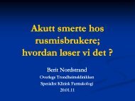 Akutt smerte hos rusmisbrukere; hvordan løser vi det - Norsk ...