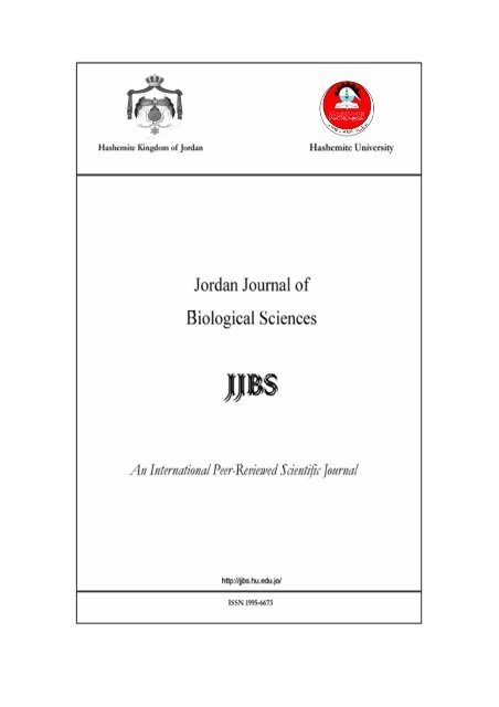 Number 4 - Jordan Journal of Biological Sciences