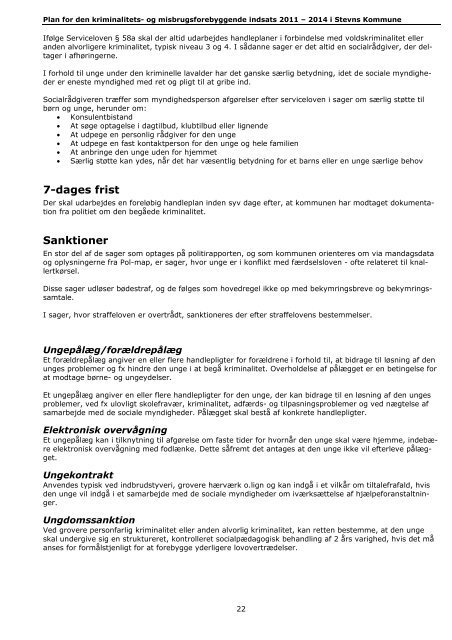 Plan for indsatsen mod ungdomskriminalitet 2011-2014 i Stevns ...