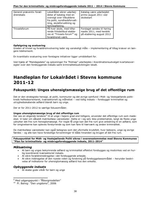 Plan for indsatsen mod ungdomskriminalitet 2011-2014 i Stevns ...