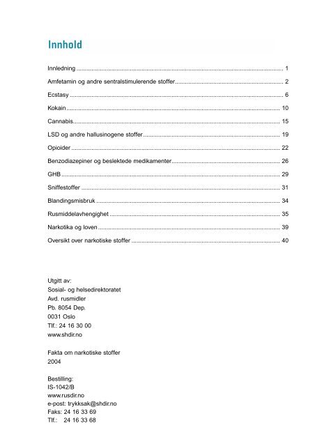 Fakta om narkotiske stoffer - Klara-Klok