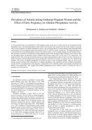 Prevalence of Anemia among Jordanian Pregnant Women and the ...
