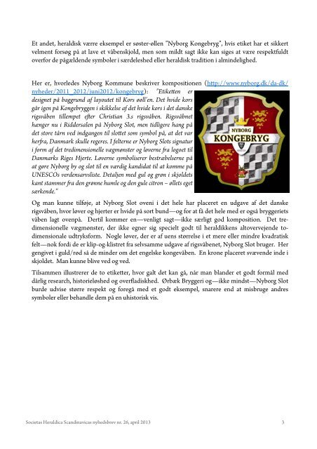 Nr 26 april 2013 - Societas Heraldica Scandinavica