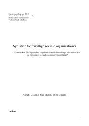 Nye stier for frivillige sociale organisationer - Sociale Entreprenører i ...