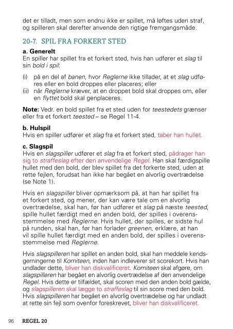 Rules of Golf Golfreglerne - Golf.dk