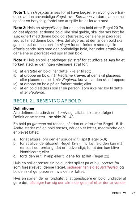 Rules of Golf Golfreglerne - Golf.dk