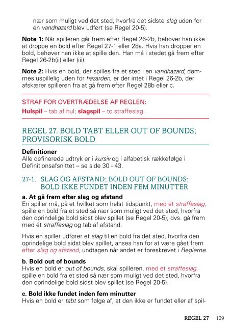 Rules of Golf Golfreglerne - Golf.dk