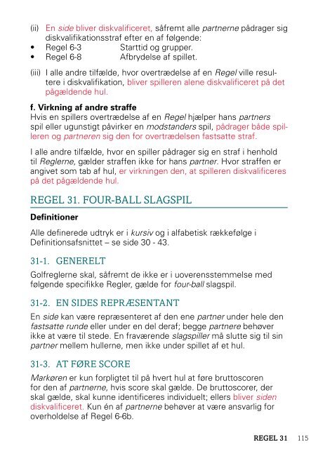 Rules of Golf Golfreglerne - Golf.dk