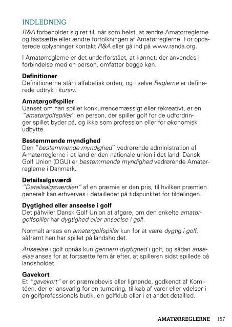 Rules of Golf Golfreglerne - Golf.dk