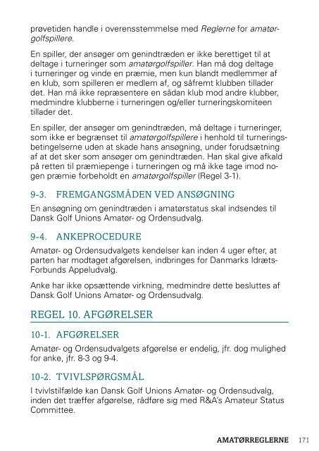 Rules of Golf Golfreglerne - Golf.dk