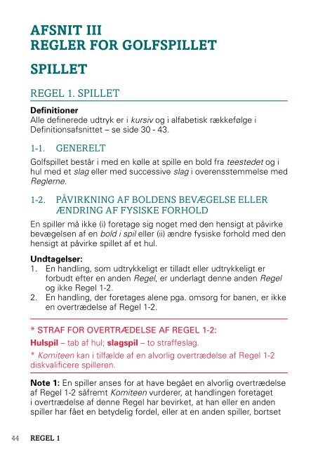 Rules of Golf Golfreglerne - Golf.dk