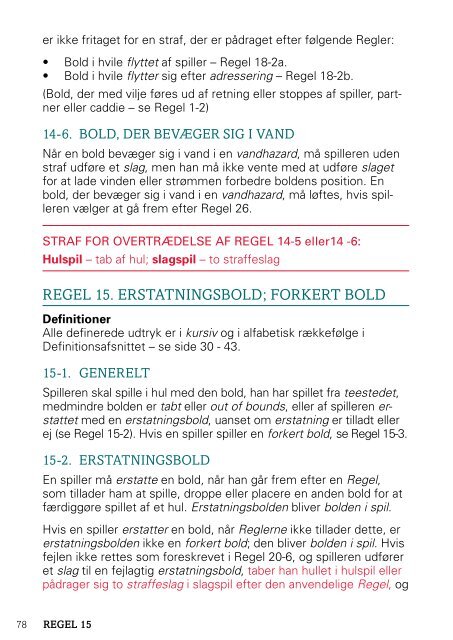 Rules of Golf Golfreglerne - Golf.dk