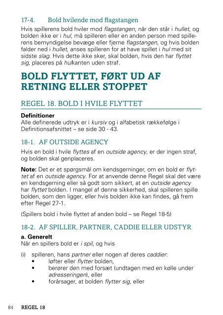 Rules of Golf Golfreglerne - Golf.dk