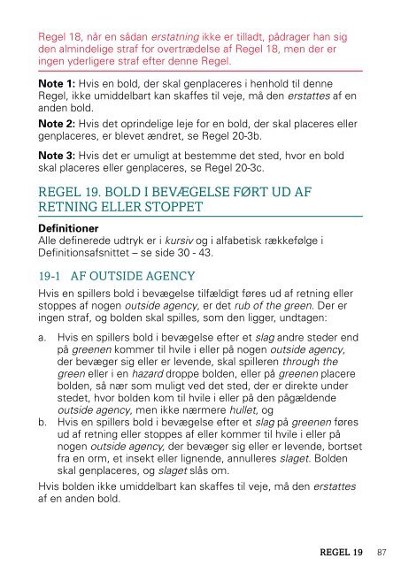 Rules of Golf Golfreglerne - Golf.dk