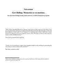 Netversion1 Gert Balling: Mennesket er en maskine;