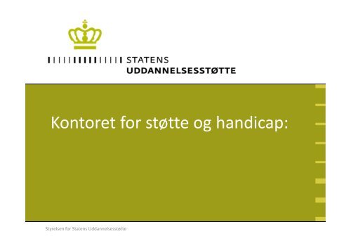 Jens Erik Kajhøj: Kontoret for støtte og handicap - Uuvf